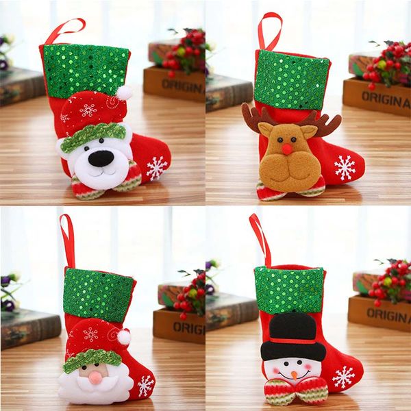 

mini christmas stockings socks santa claus candy gift bag merry christmas decorations for home festival ornaments navidad 2020