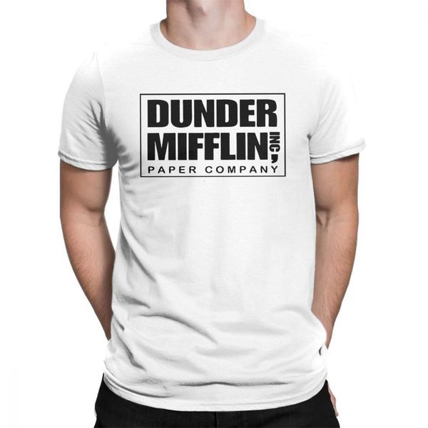 

миднайт стар dunder mifflin бумаги компании мужские футболки vintage чистого хлопка коротким рукавом майка круглый воротник футболки новые