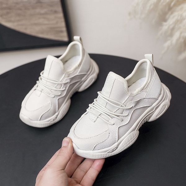 

skhek children's casual sneakers running shoes boys sneakers student shoes breathable boy sports kids new, Black