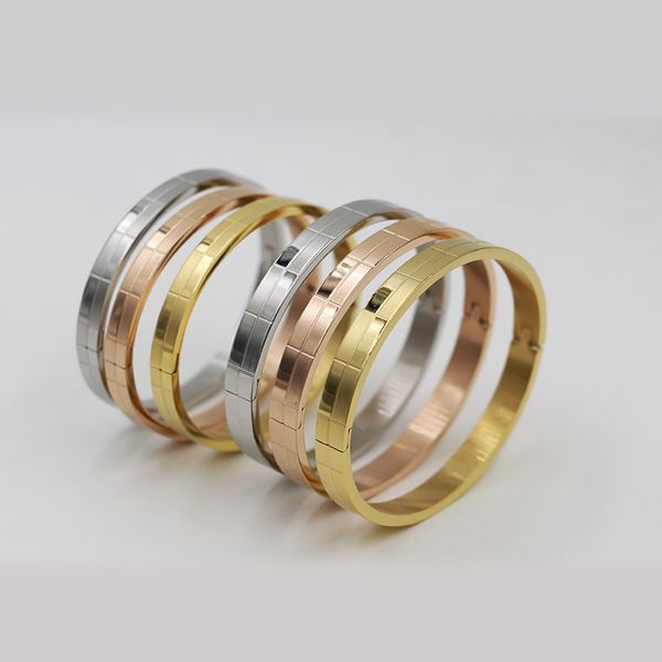 

pb43 2018 fashion new style most sell personality lovers bangle gold plate titanium for ing, Black