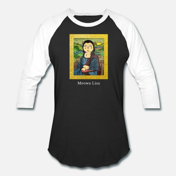 

meowa lisa classic cat vinci t shirt men cute short sleeve round neck homme cute comical summer style letter shirt
