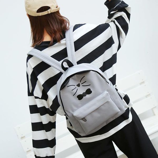 

new- fashion bag backpack light oxford medium travel cartoon cat ears