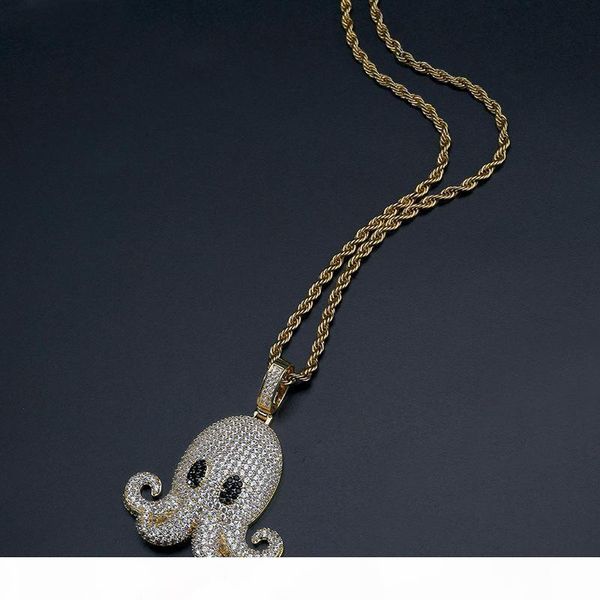 

net red hip-hop ocs pendant micro-zircon men's street necklace selling in europe and america, Silver