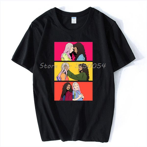 

rue and jules t-shirt euphoria t shirt rue jules random cute colorful character love tv shows pink tv tshirt men cotton tees