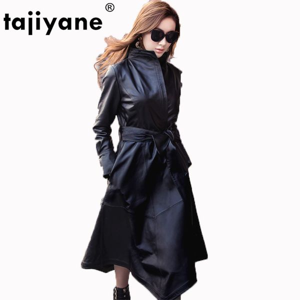 

sheepskin coat real genuine leather jacket autumn winter jacket women clothes 2020 korean vintage windbreaker plus size zt1314, Black
