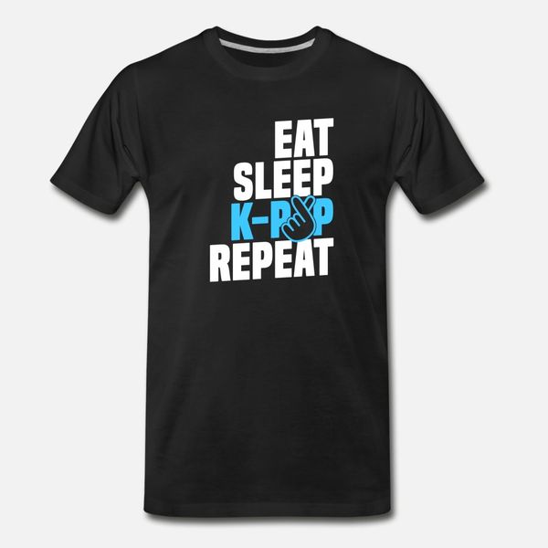 

ешьте sleep k pop repeat корейской музыка товары тенниска мужчины дизайн 100% хлопок s-xxxl family сумасшедшей basic spring vintage рубашку