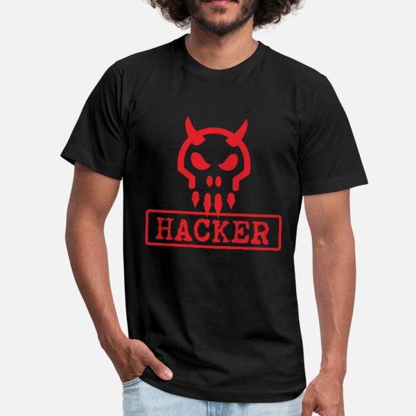 

hacker skull t shirt men designs 100% cotton s-3xl letter gift fashion spring autumn cool shirt