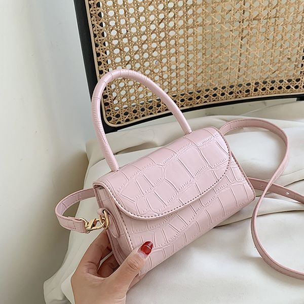 

stone patent mini crossbody bags women 2020 summer small handbag small bag pu leather hand bag ladies evening bags with handle