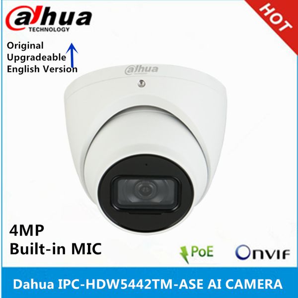 

dahua IP Camera IPC-HDW5442TM-ASE 4MP Built-in MIC WDR IR50M Eyeball AI Network Camera support upgrade firmware