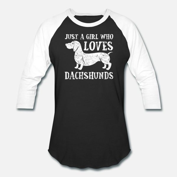 

just a girl who loves dachshunds vintage t shirt men designing tee shirt round collar cool anti-wrinkle funny casual summer style shirt