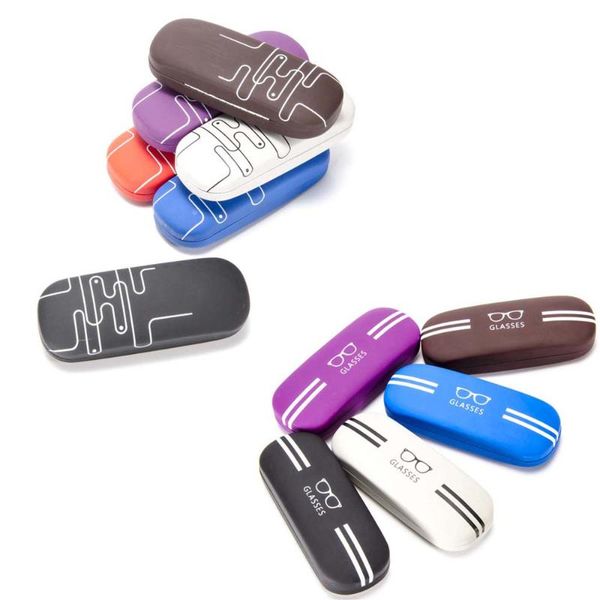 

leather eyeglasses case fashion glasses hard shell protector reading eyewear case sunglasses storage eyewear accessories, Silver