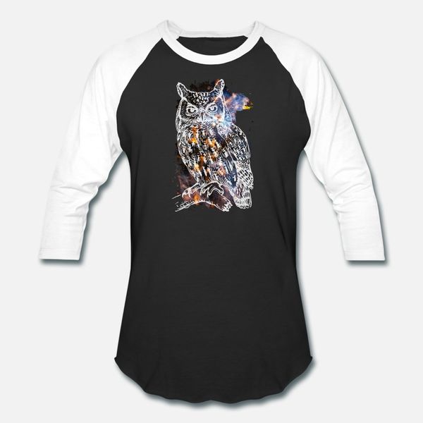 

galactic owl t shirt men personalized 100% cotton euro size s-3xl standard crazy new fashion spring autumn letter shirt