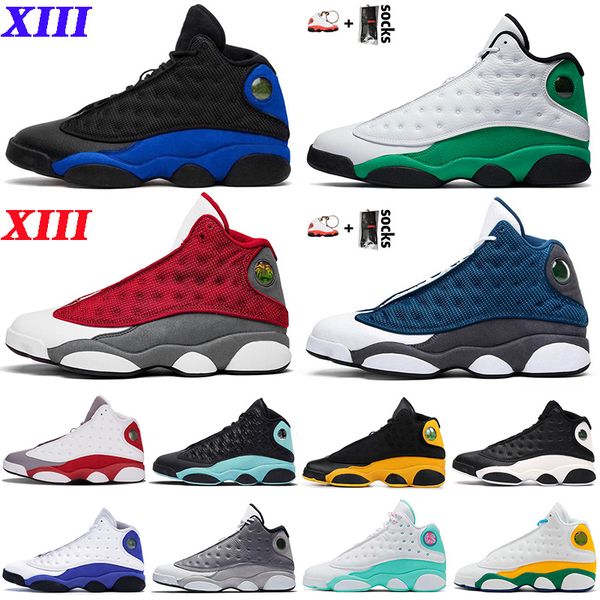 

wholesale 2021 new red flint 13s xiii basketball shoes hyper royal soar green court purple chicago sneakers women mens trainers sneakers, White;red