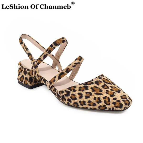 

zapatos de mujer большой плюс размер 48 женская обувь leopard женщина площади низкие каблуки упругие сандалии женские женский leopard сандал, Black