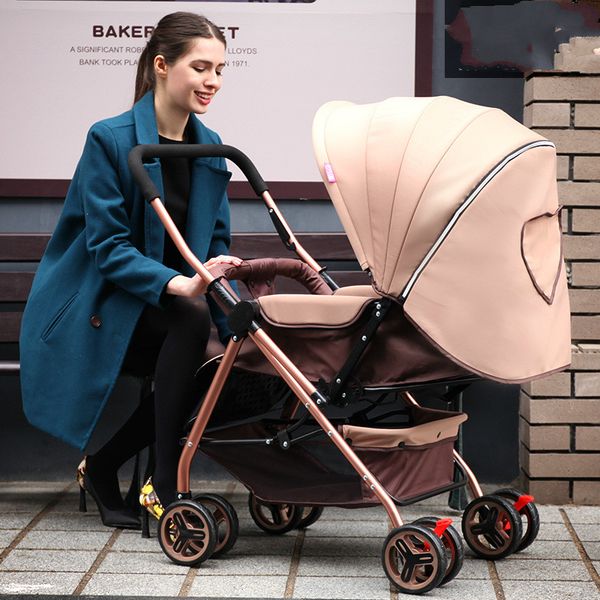 

multifunctional luxury baby stroller two-way trolley folding bi-directional high landscape stroller