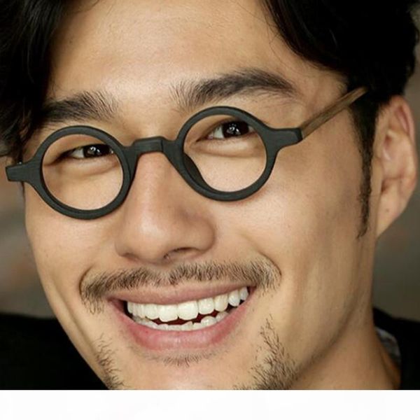 

vintage small round 38mm john lennon johnny depp japanese hand made wooden eyeglass frames myopia rx able glasses quality, Silver