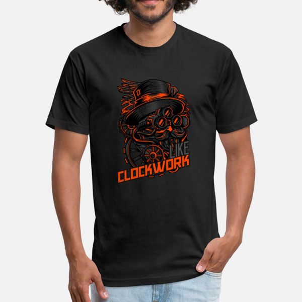 

steampunk like clockwork t shirt men create 100% cotton euro size s-3xl unique graphic casual spring cool shirt