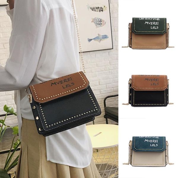 

2020 eelgant casual women ladies fashion girls retro metal letter shoulder crossbody casual vintage metal bag 50