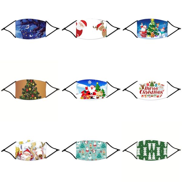 

5 colors anti dust christmas masks and kids face christmas mask breathable reusable dustproof ice silk cotton christmas masks zza2064-6 1#70, Black