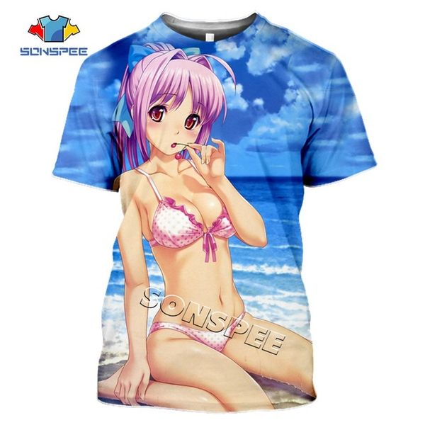 

anime girl men summer homme pullover 3d print shirts aesthetic aesthetic comics men clothing