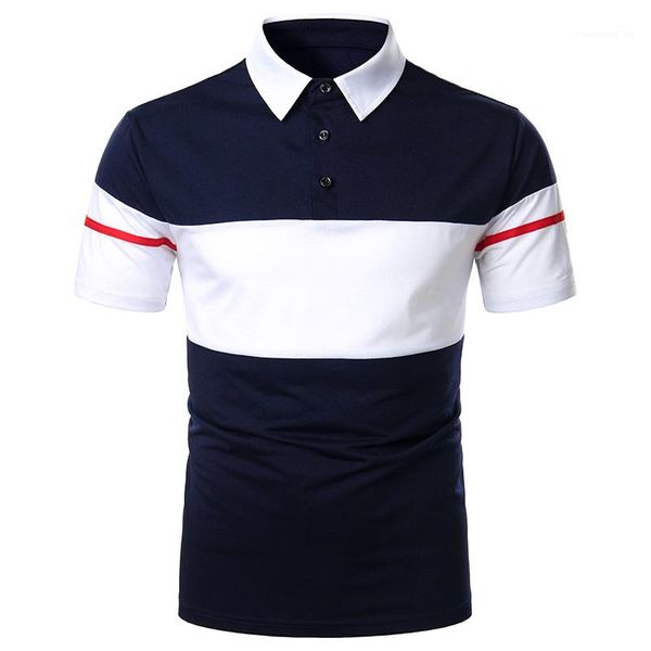 

polos with buttons casual short sleeve tees slim fashion turn down collar mens mens designer striped, White;black