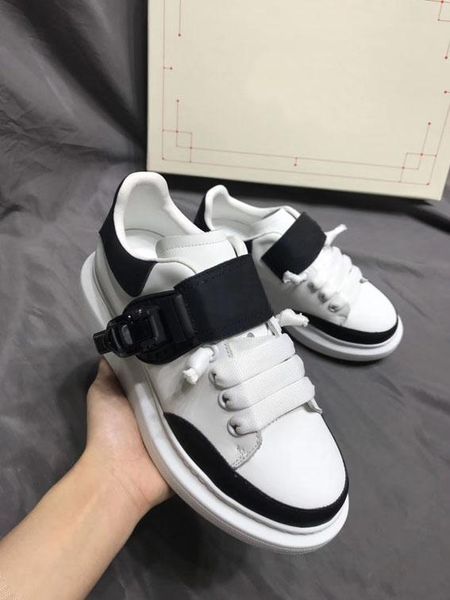 

new fashion designer shoes for men women causual shoes frontrow flats with box 34-40, Black