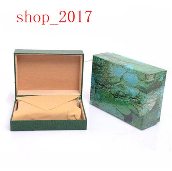 

yy 2020 green brand watch original box papers card purse gift boxes handbag rolex box for 903 watches, Black;blue