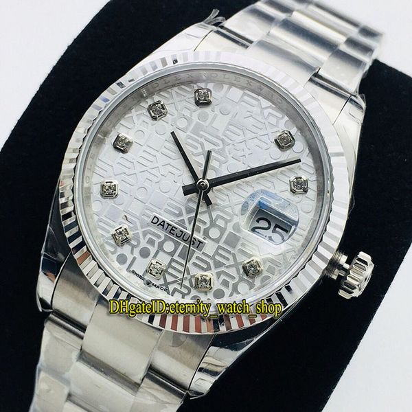 

ew v2 upgrade version datejust 36m 126234 126233 cal.3235 automatic 116234 mens watch white diamond inlay dial 316l steel case sport watches, Slivery;brown