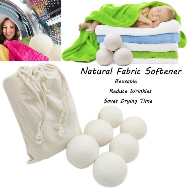 

machine fabric laundry 6cm softener wool premium 6pcs dryer balls washing for natural reusable garden2010 yvsbm