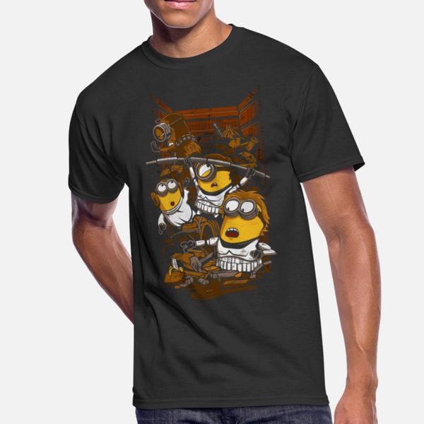 

minion busted t shirt men knitted cotton round neck natural fit funny spring autumn letters shirt
