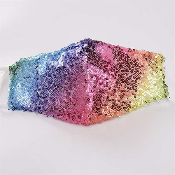 

bling sequin защитной маски мода лицо маски mascherina бокка пыл моющегося ветрозащитное многократное блеск маски дизайнер face bwc930