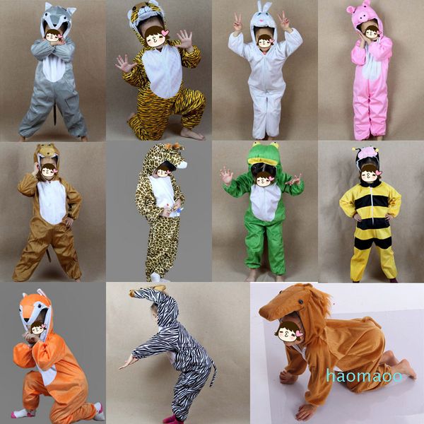 

fashion-children animal costume for kids rabbit pig tiger fox wolf frog horse monkey anime theme cosplay jumpsuits hallowmas costume boy, Black;red