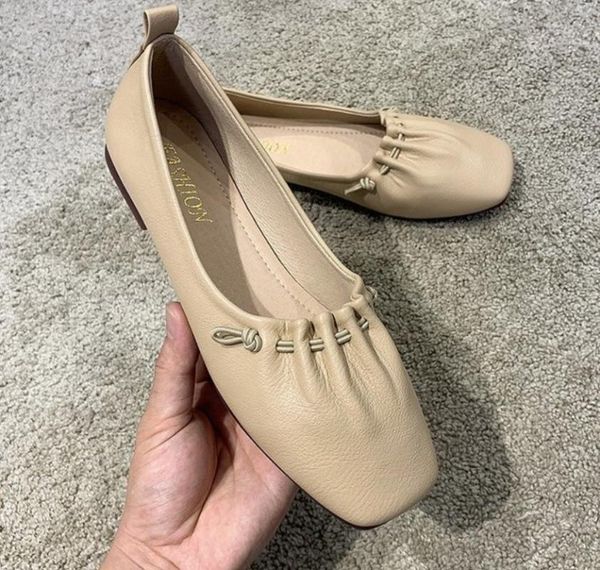 

women flats genuine leather shoes woman low heels oxford ballet loafers slip on flat shoes, Black