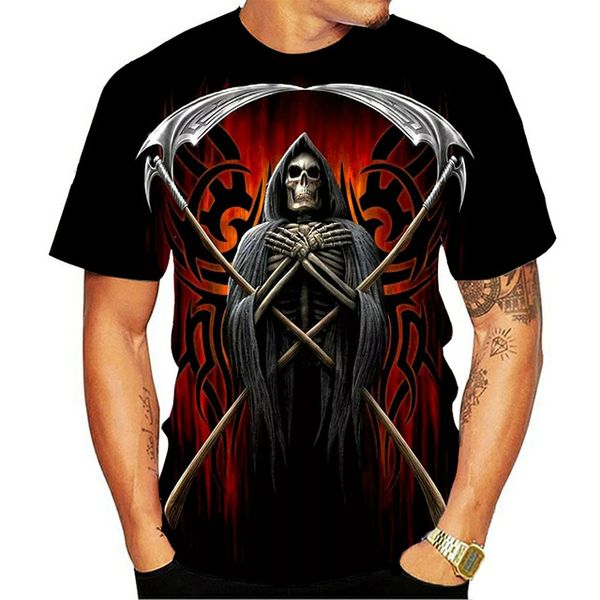 

horror skull compression punisher new street 3d print shirts hippie aesthetic hentai men clothing