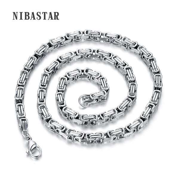 

fashion chain necklace for men stainless steel snake chain necklace wholesale man jewelry, Silver
