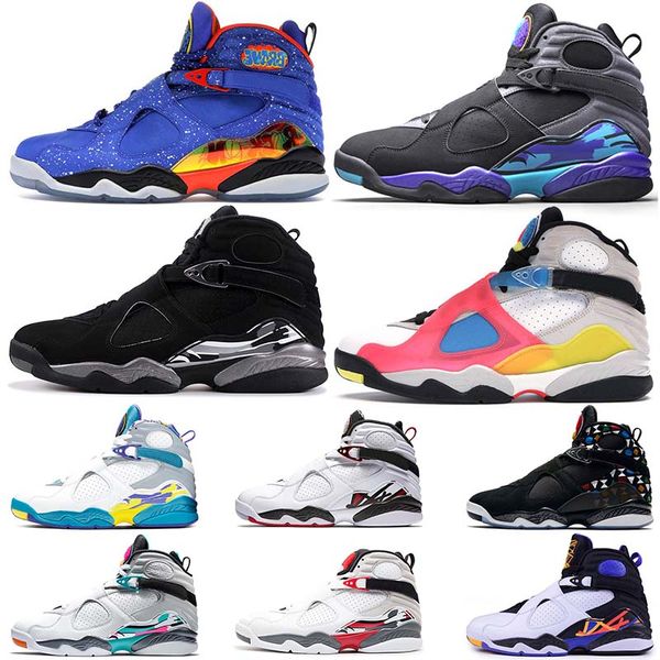 

new 2020 basketball shoes jumpman 8 8s mens trainers doernbecher retro south beach chrome countdown pack quai fashion sports sneakers, White;red