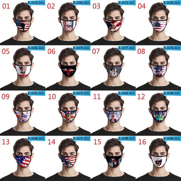 

dhl американского флаг маска американского день независимости пыл мода печать ice шелковой маска ткань моющейся маски