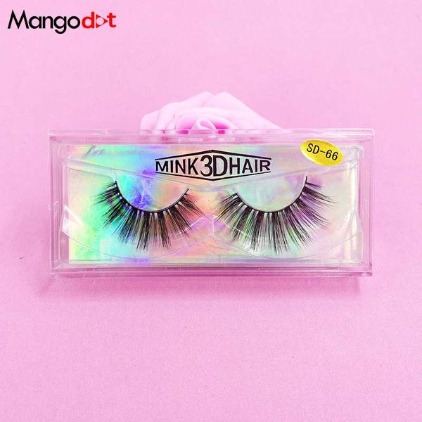 

mangodot 3d mink eyelash messy cross thick natural fake eye lashes professional makeup false eyelash 1cm-1.5cm lashes sd-66