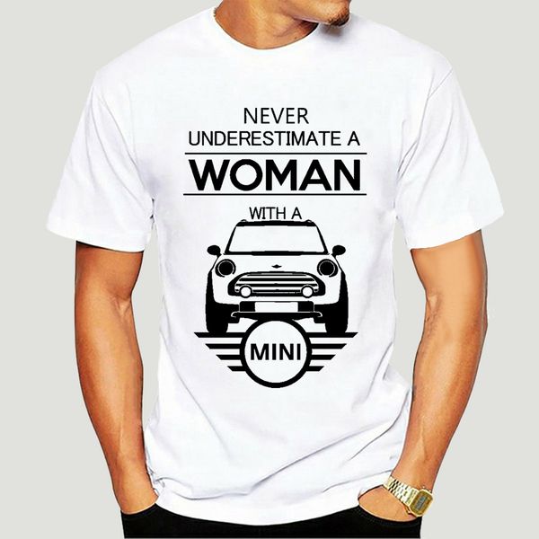 

mini cooper t-shirt never underestimate a women with a mini girls tee bodybuilding tee shirt-1377a