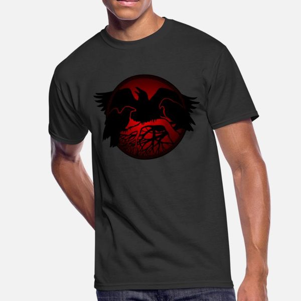 

raven art gifts spirit animal crow s t shirt men custom cotton o-neck fit anti-wrinkle authentic spring autumn outfit shirt