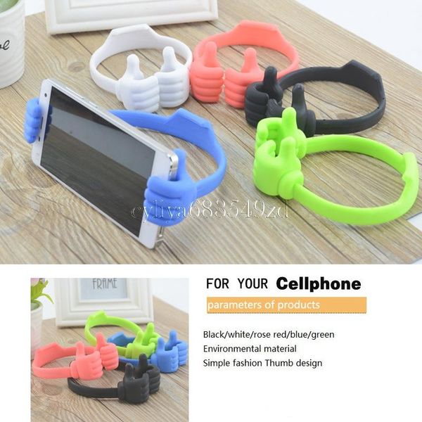 

new universal mount cell mobile phone mounts & holders lazy bracket stands for smart phone thumb fashion design with retail packages