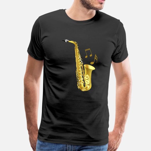 

saxophone with music notes t shirt men personalized 100% cotton o neck male interesting comfortable spring autumn normal shirt