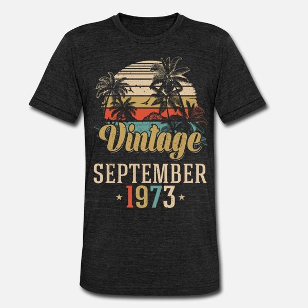 

born in september 1973 t shirt men knitted tee shirt o neck gents cute comical spring autumn vintage shirt, White;black