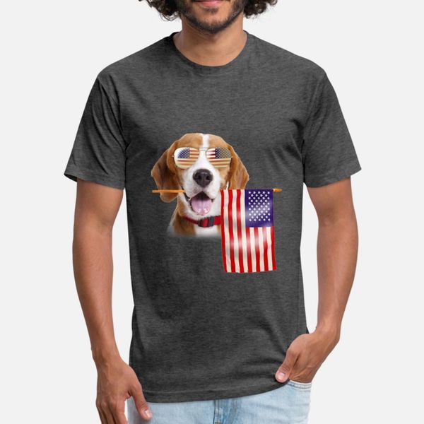 

4th of july american flag beagle lovers t shirt t shirt men printing cotton round collar kawaii crazy new style summer style unique shirt