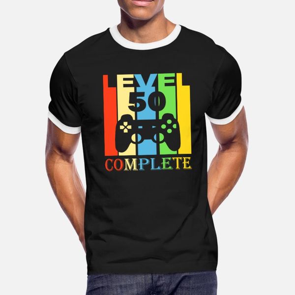 

50th birthday men 50 years level 50 1970 decorati t shirt men designer 100% cotton s-xxxl slim comical summer style standard shirt