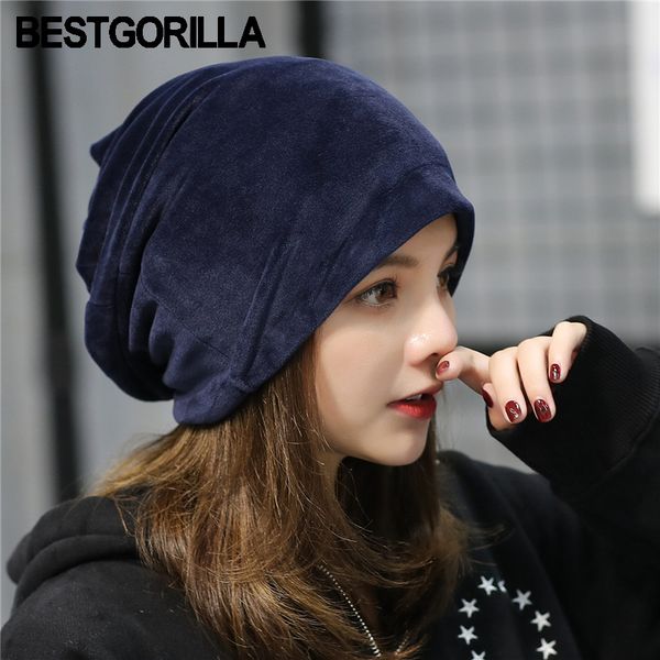

2020 fashion winter hats women casual skullies cap female rochet cotton warm elasticity hats spring casual beanies, Blue;gray