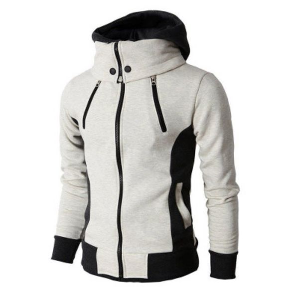 

hoodies men autum winter fleece jacket men casual hoody sweatshirt 2020 mens solid zipper hooded coat male thick warm outwear, Black
