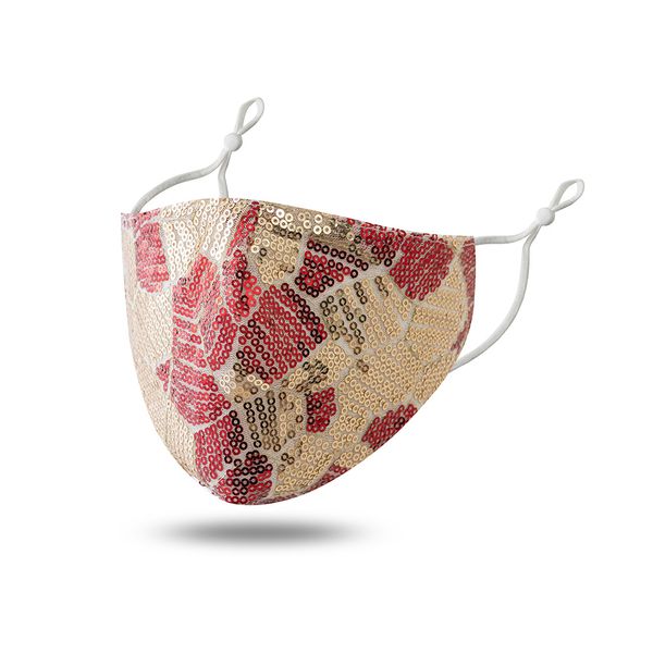 

dhl ship fashion new girls daily face mask protective dustproof fashion bling bling shinning sequens party out mask