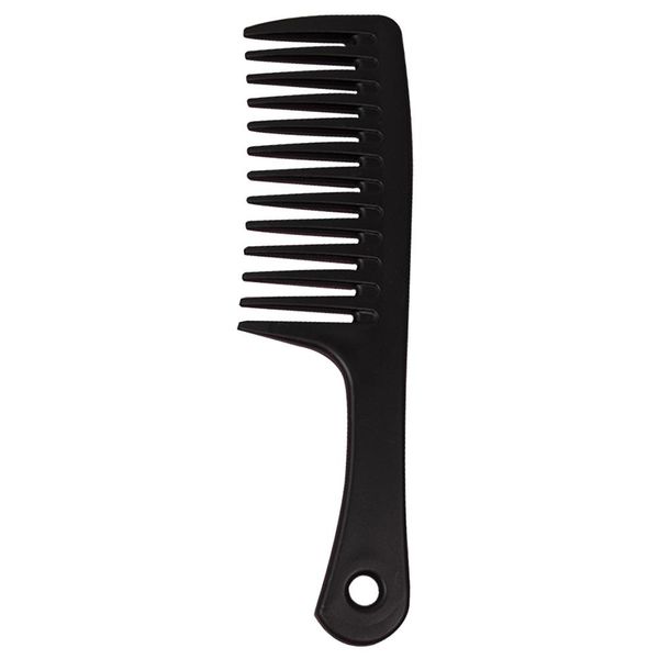 

hair hole hairdressing comb women beauty wide combs handle tooth hairbrush comb grip hair curly hanging large wizaw hairclippersstore, Silver