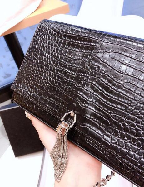 

luxury&fashion handbags purses luxury classic brand chain shoulder bag alligator crossbody bag lasy design 3 letter with box
